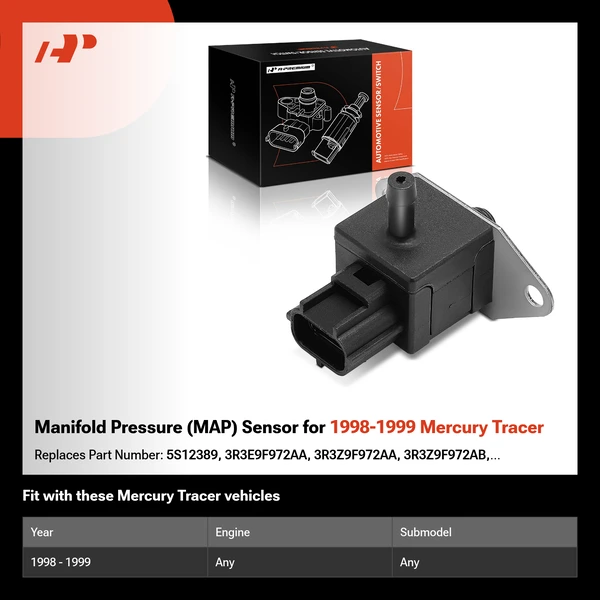 Manifold Pressure (MAP) Sensor for 1998-1999 Mercury Tracer