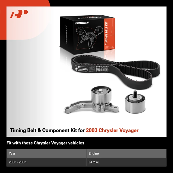 Timing Belt & Component Kit for 2003 Chrysler Voyager