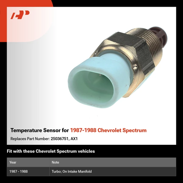 Temperature Sensor for 1987-1988 Chevrolet Spectrum