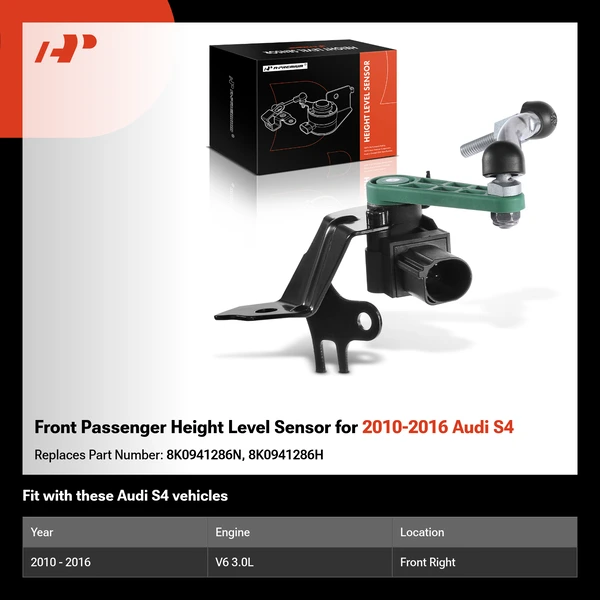 Front Passenger Height Level Sensor for 2010-2016 Audi S4