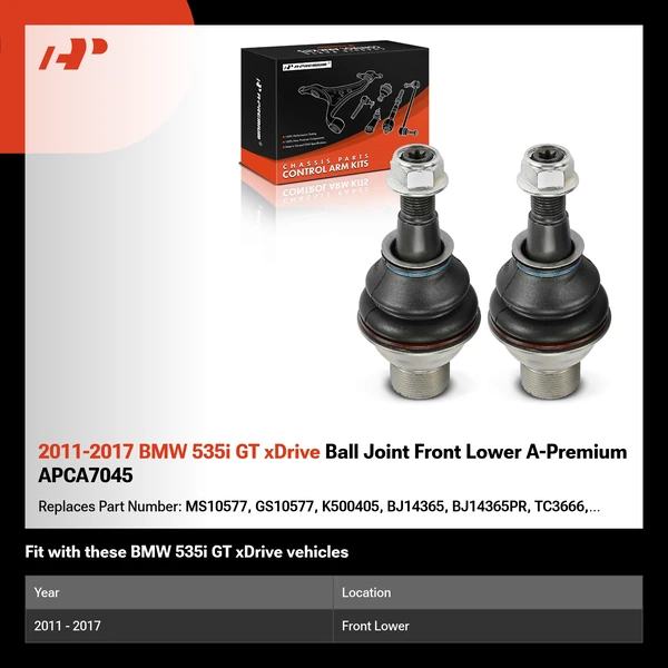 2011-2017 BMW 535i GT xDrive Ball Joint Front Lower A-Premium APCA7045