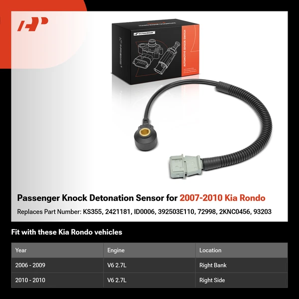 Passenger Knock Detonation Sensor for 2007-2010 Kia Rondo