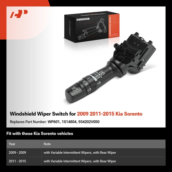 Windshield Wiper Switch for 2009 2011-2015 Kia Sorento
