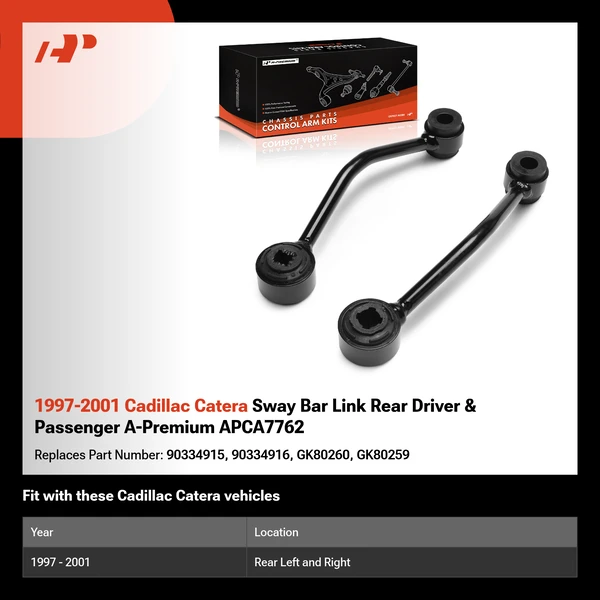 1997-2001 Cadillac Catera Sway Bar Link Rear Driver & Passenger A-Premium APCA7762