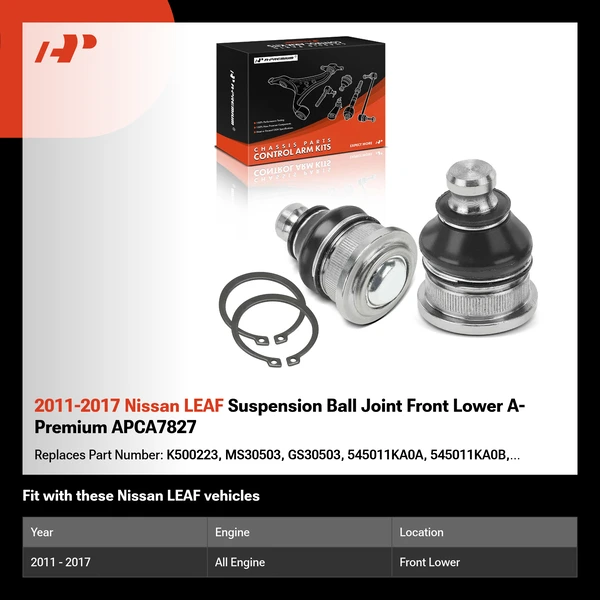 2011-2017 Nissan LEAF Suspension Ball Joint Front Lower A-Premium APCA7827