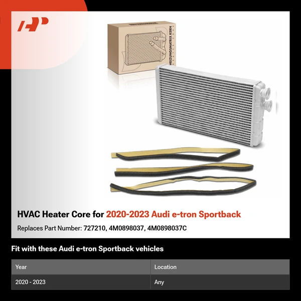 HVAC Heater Core for 2020-2023 Audi e-tron Sportback