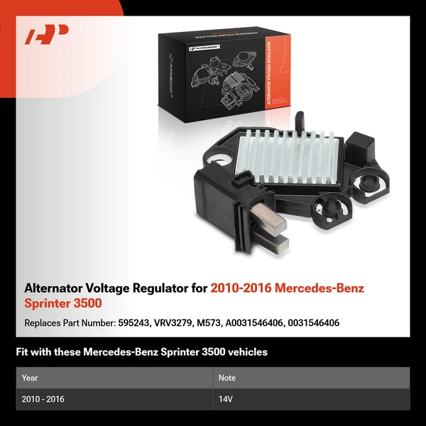 Alternator Voltage Regulator for 2010-2016 Mercedes-Benz Sprinter 3500