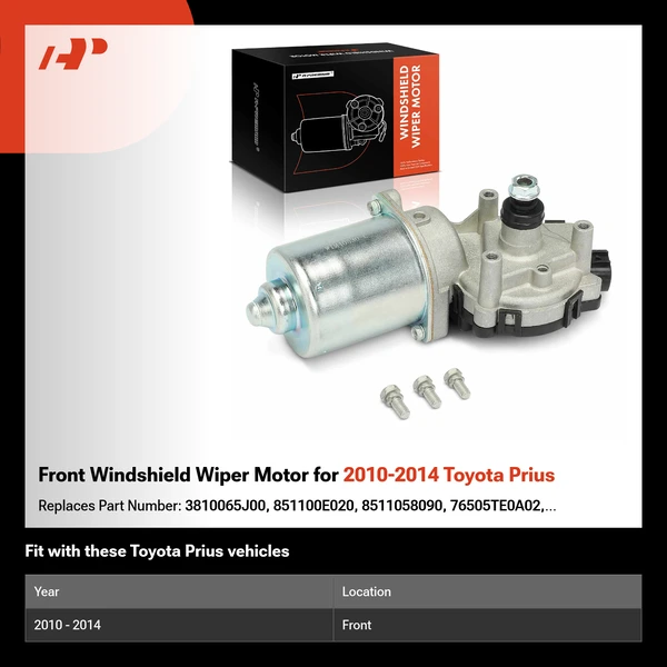 Front Windshield Wiper Motor for 2010-2014 Toyota Prius
