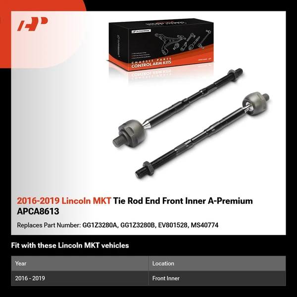 2016-2019 Lincoln MKT Tie Rod End Front Inner A-Premium APCA8613