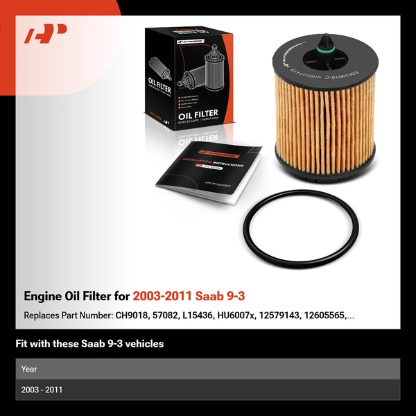 Engine Oil Filter for 2003-2011 Saab 9-3