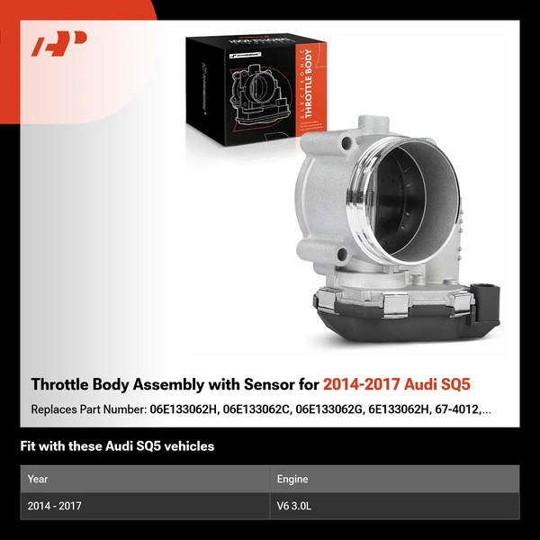 Throttle Body Assembly with Sensor for 2014-2017 Audi SQ5