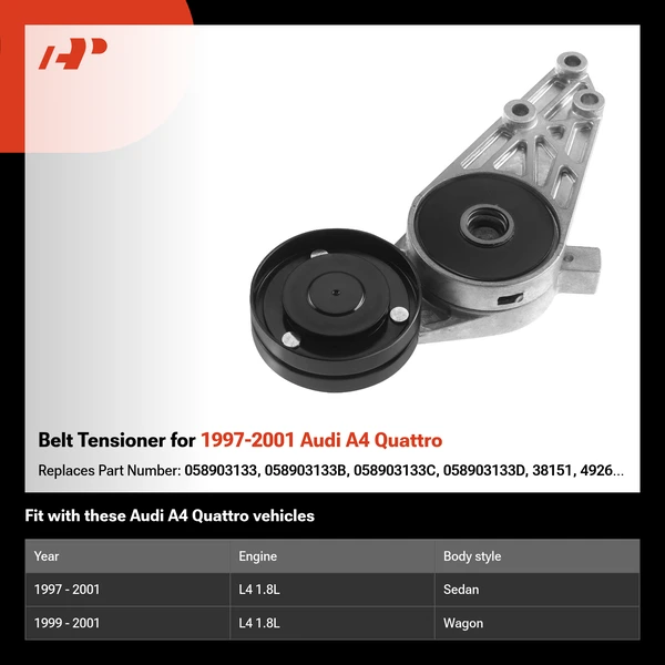 Belt Tensioner for 1997-2001 Audi A4 Quattro