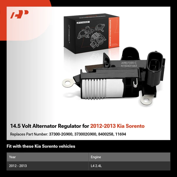 14.5 Volt Alternator Regulator for 2012-2013 Kia Sorento