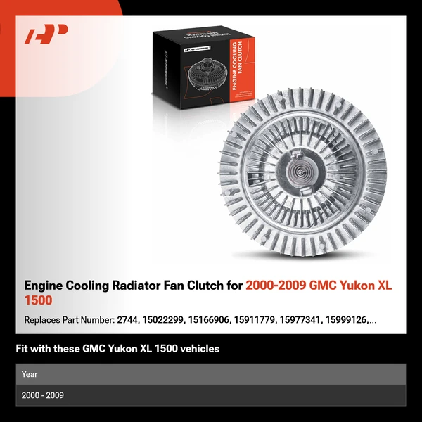 Engine Cooling Radiator Fan Clutch for 2000-2009 GMC Yukon XL 1500