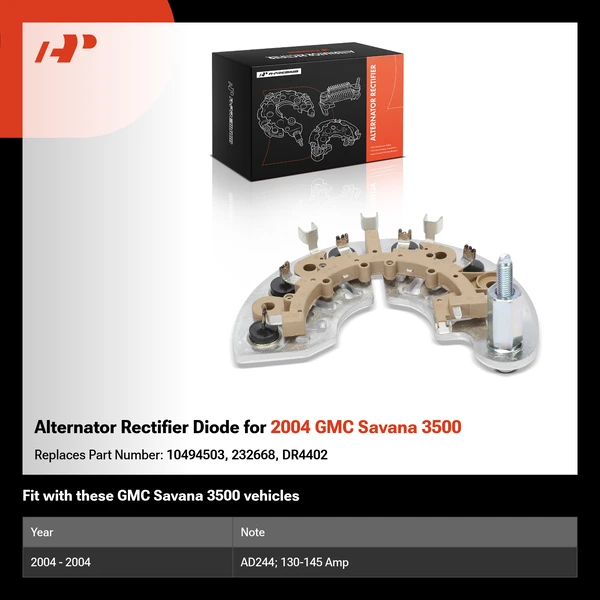 Alternator Rectifier Diode for 2004 GMC Savana 3500