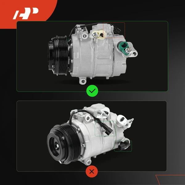 AC Compressor with Clutch with 6-Groove Pulley A-Premium APACC329
