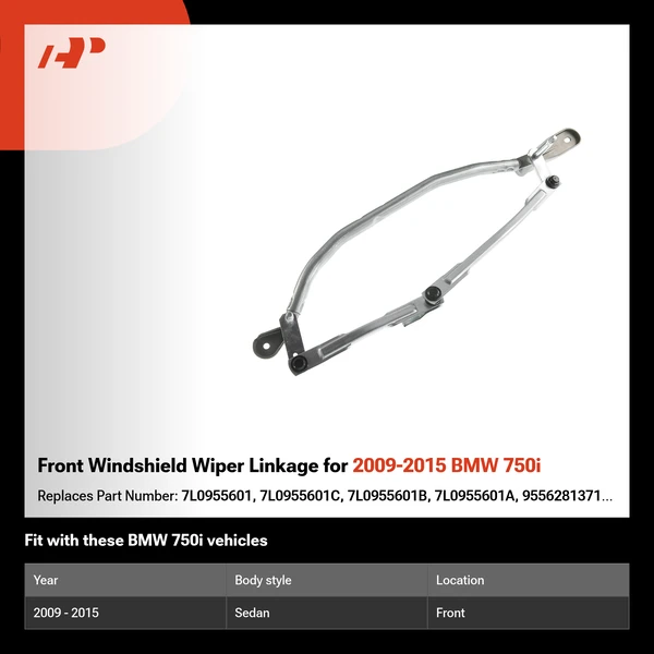 Front Windshield Wiper Linkage for 2009-2015 BMW 750i