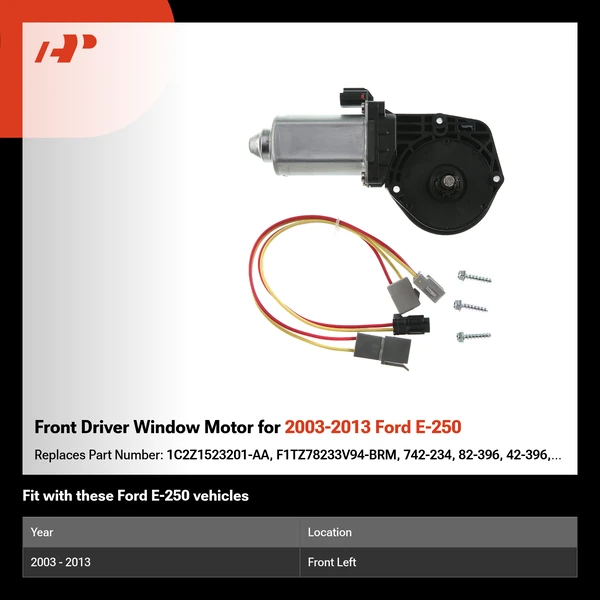 Front Driver Window Motor for 2003-2013 Ford E-250