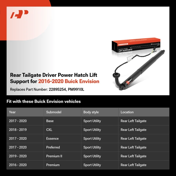 Rear Tailgate Driver Power Hatch Lift Support for 2016-2020 Buick Envision