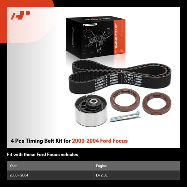 4 Pcs Timing Belt Kit for 2000-2004 Ford Focus