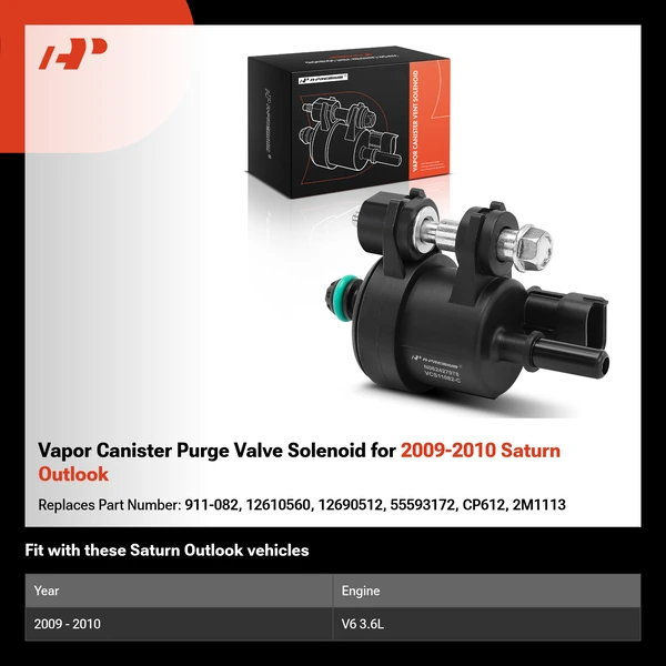 Vapor Canister Purge Valve Solenoid for 2009-2010 Saturn Outlook