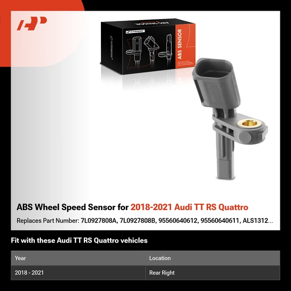 ABS Wheel Speed Sensor for 2018-2021 Audi TT RS Quattro