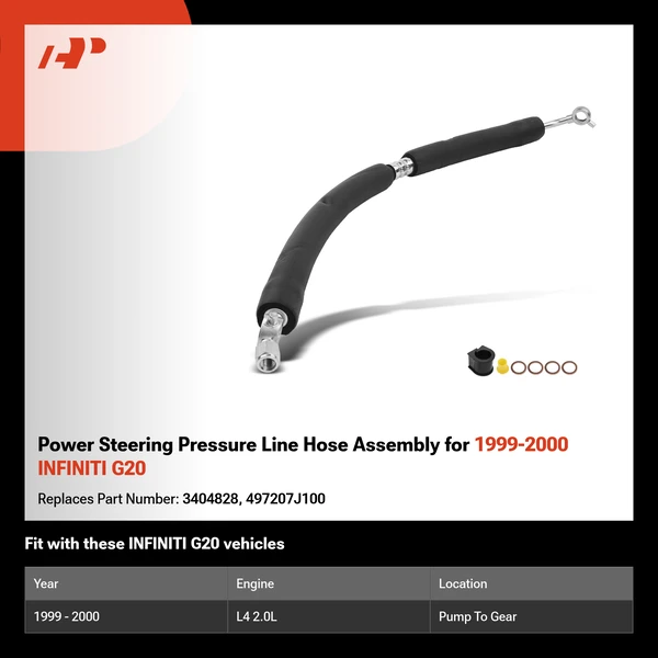 Power Steering Pressure Line Hose Assembly for 1999-2000 INFINITI G20