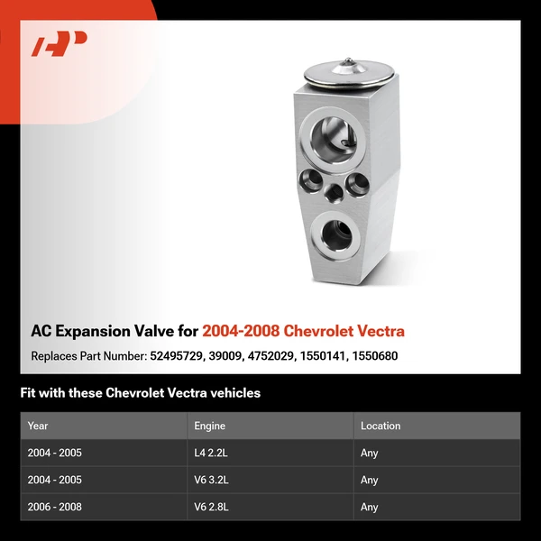 AC Expansion Valve for 2004-2008 Chevrolet Vectra