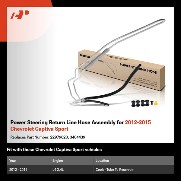 Power Steering Return Line Hose Assembly for 2012-2015 Chevrolet Captiva Sport