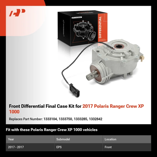 Front Differential Final Case Kit for 2017 Polaris Ranger Crew XP 1000