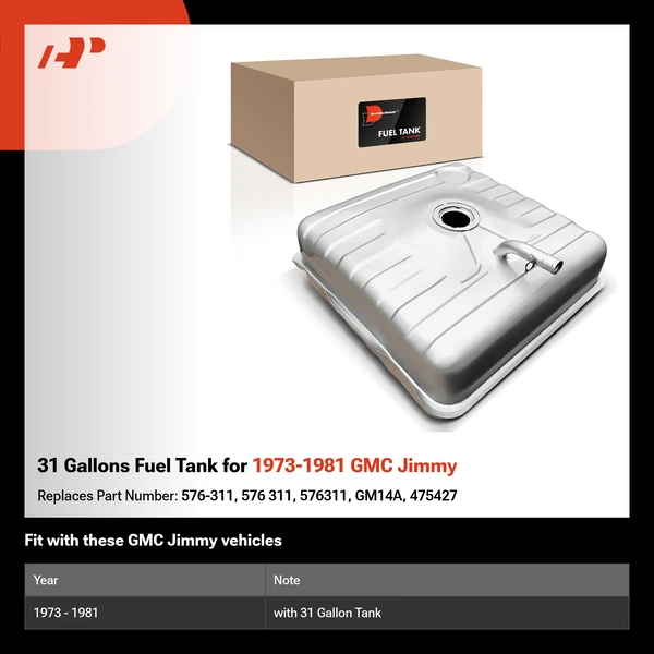 31 Gallons Fuel Tank for 1973-1981 GMC Jimmy