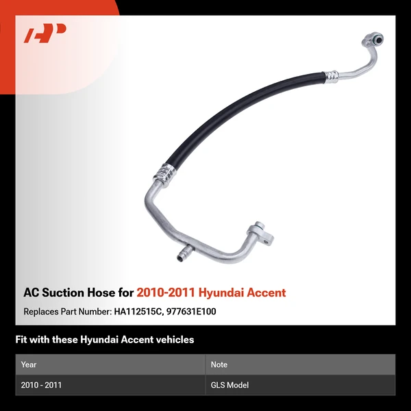 AC Suction Hose for 2010-2011 Hyundai Accent