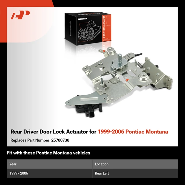 Rear Driver Door Lock Actuator for 1999-2006 Pontiac Montana