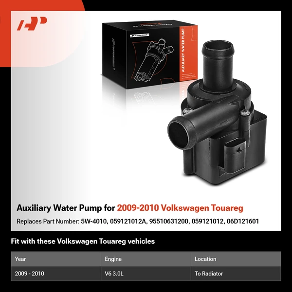 Auxiliary Water Pump for 2009-2010 Volkswagen Touareg