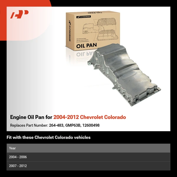Engine Oil Pan for 2004-2012 Chevrolet Colorado
