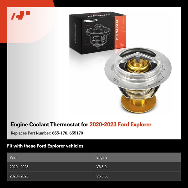 Engine Coolant Thermostat for 2020-2023 Ford Explorer