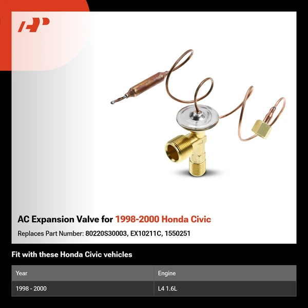 AC Expansion Valve for 1998-2000 Honda Civic