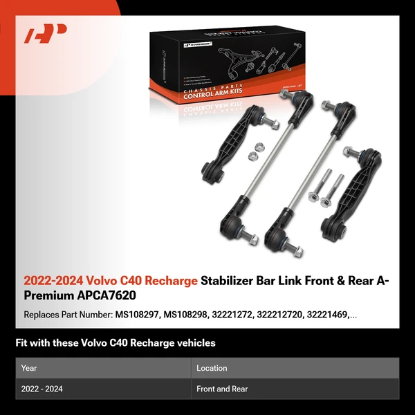 2022-2024 Volvo C40 Recharge Stabilizer Bar Link Front & Rear A-Premium APCA7620