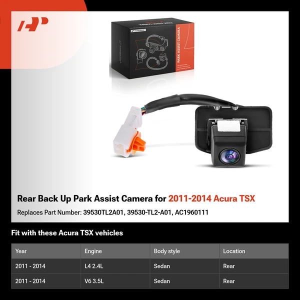 Rear Back Up Park Assist Camera for 2011-2014 Acura TSX
