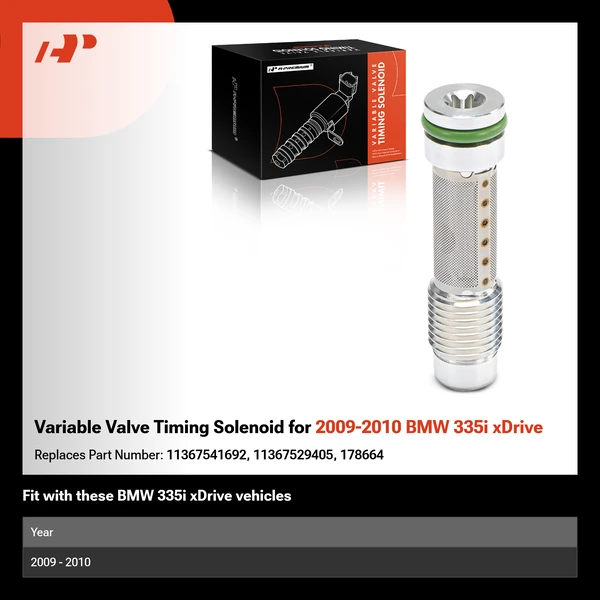 Variable Valve Timing Solenoid for 2009-2010 BMW 335i xDrive