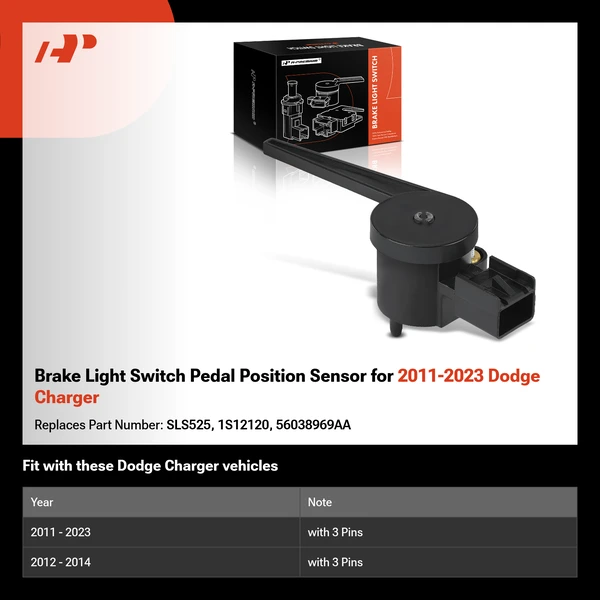 Brake Light Switch Pedal Position Sensor for 2011-2023 Dodge Charger