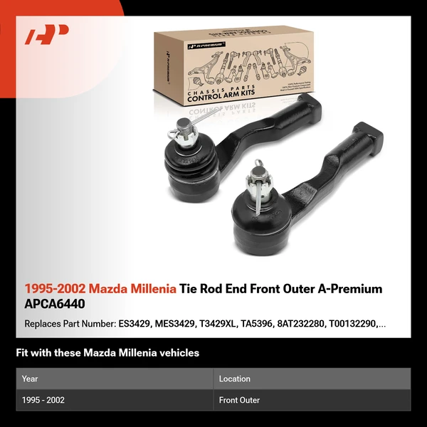 1995-2002 Mazda Millenia Tie Rod End Front Outer A-Premium APCA6440