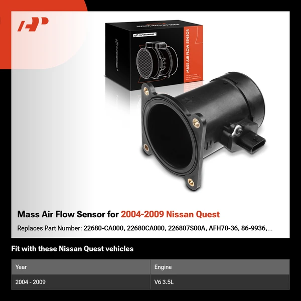Mass Air Flow Sensor for 2004-2009 Nissan Quest