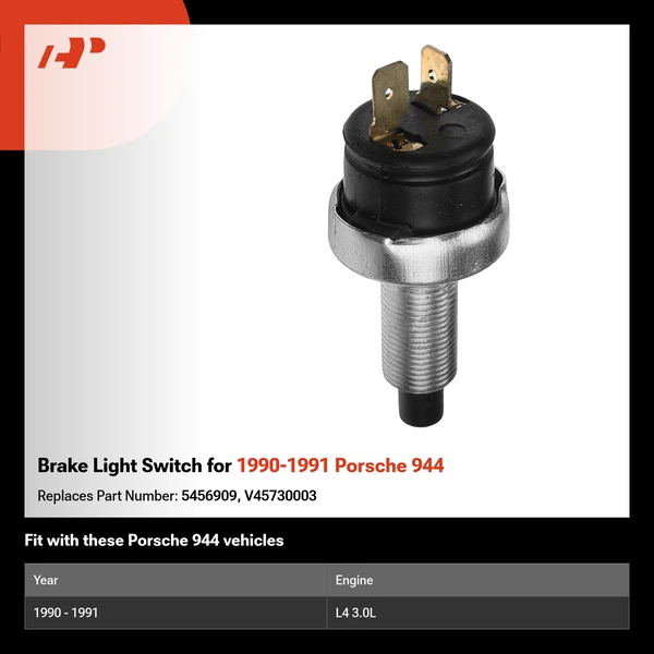 Brake Light Switch for 1990-1991 Porsche 944