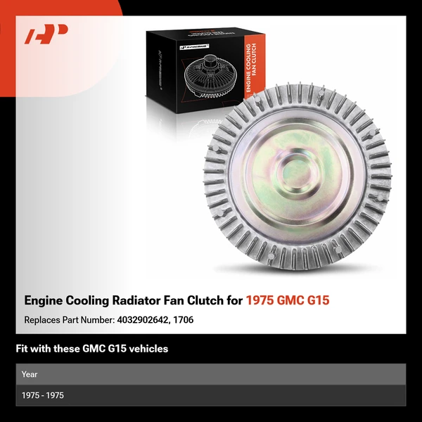 Engine Cooling Radiator Fan Clutch for 1975 GMC G15