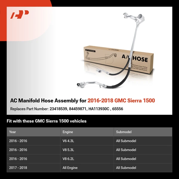 AC Manifold Hose Assembly for 2016-2018 GMC Sierra 1500