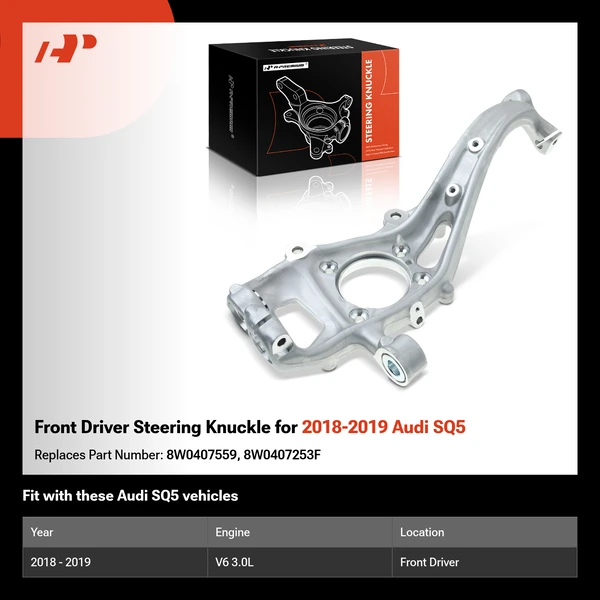 Front Driver Steering Knuckle for 2018-2019 Audi SQ5
