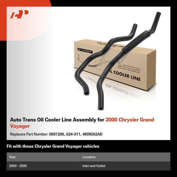 Auto Trans Oil Cooler Line Assembly for 2000 Chrysler Grand Voyager