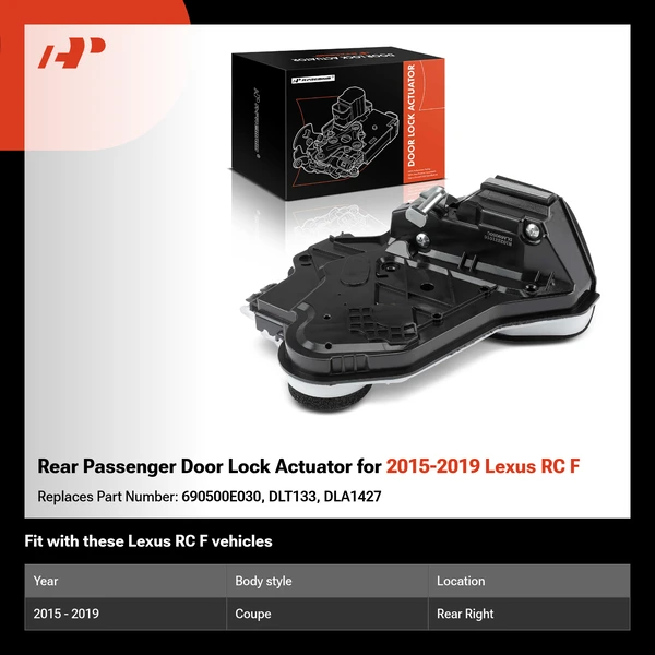 Rear Passenger Door Lock Actuator for 2015-2019 Lexus RC F