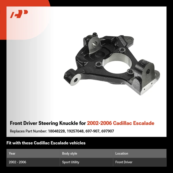 Front Driver Steering Knuckle for 2002-2006 Cadillac Escalade